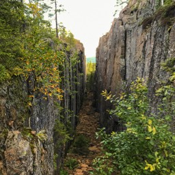 Das Ziel der Wanderung ist erreicht - die Schlucht Slattdalsskrevan 