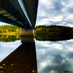 iinnerhalb weniger Minuten wechselt hier das Wetter von total bewölkt zu blauem Himmel - dabei wechselt der Fluss von total bewegt zu Spiegelung