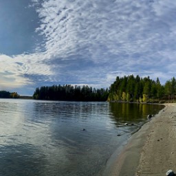 Schöner Übernachtungsplatz am See Umeälven bei Storuman