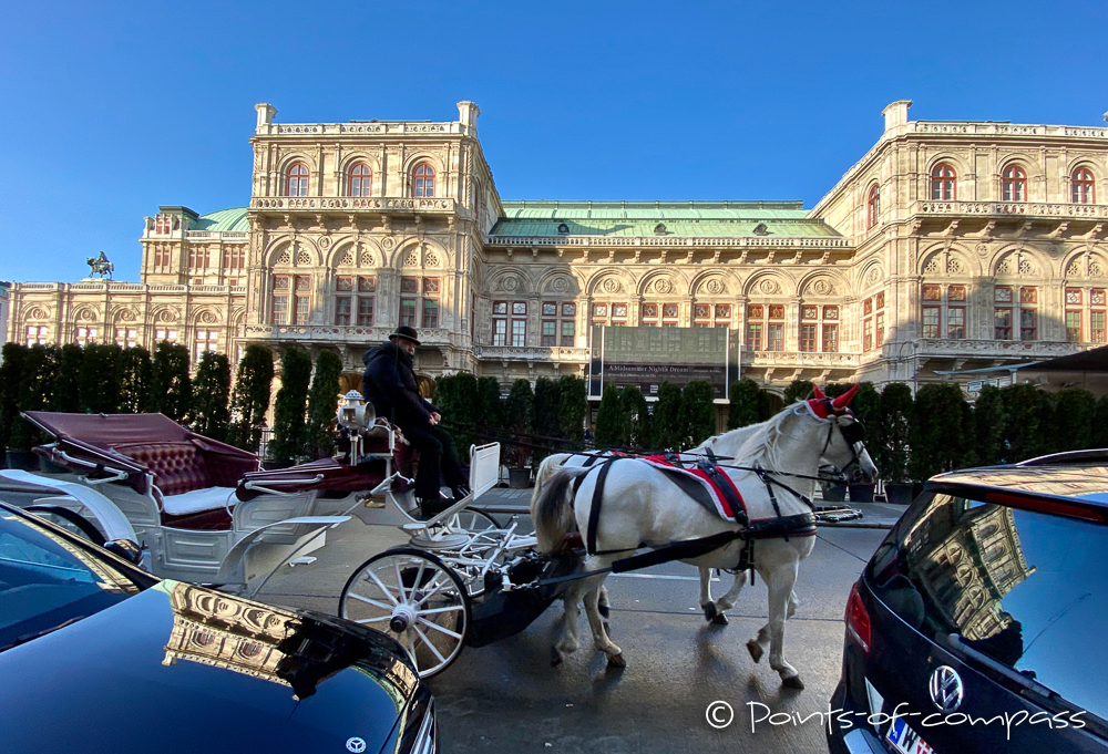 Wiener Staatsoper mit Fiaker